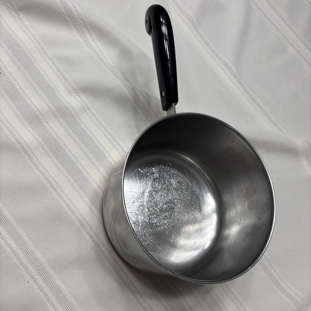 1801 Revere Ware 2 Quart Sauce Pan Copper Bottom No Lid USA Clinton ILL Vintage - Picture 2 of 9